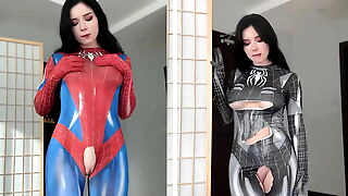 Passionate Spider Widely applicable vs Anal Fuck Lover Black Spider-Girl!